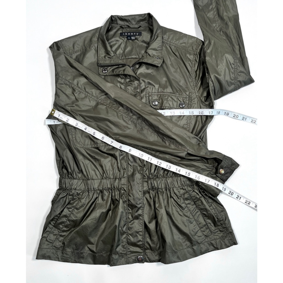 THEORY womans Windbreaker Military Green Jacket Size S - Picture 6 of 12